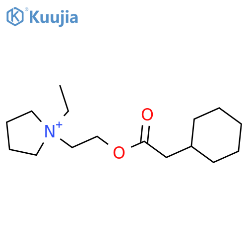 PYRROLIDINIUM, 1-[2-[(CYCLOHEXYLACETYL)OXY]ETHYL]-1-ETHYL- structure