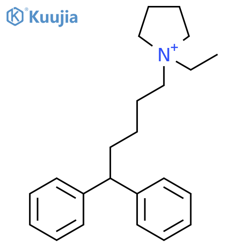 PYRROLIDINIUM, 1-(5,5-DIPHENYLPENTYL)-1-ETHYL- structure