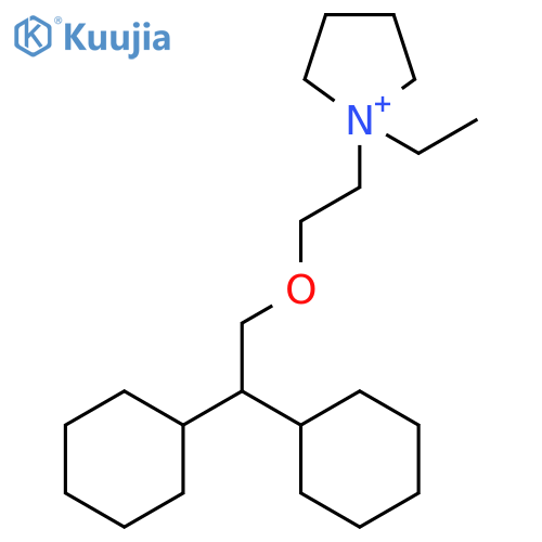 Pyrrolidinium, 1-[2-(2,2-dicyclohexylethoxy)ethyl]-1-ethyl- structure