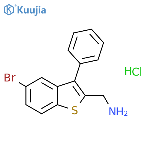 Benzo[b]thiophene-2-methanamine, 5-bromo-3-phenyl-, hydrochloride structure
