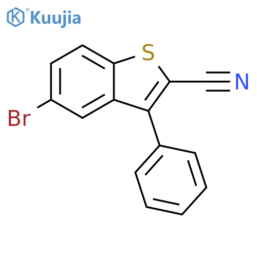 5-bromo-3-phenyl-1-benzothiophene-2-carbonitrile structure