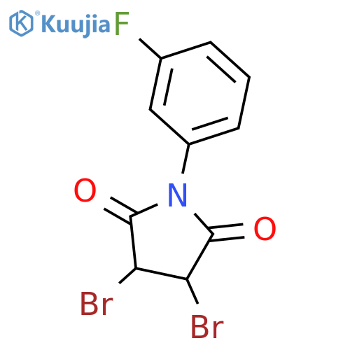2,5-PYRROLIDINEDIONE, 3,4-DIBROMO-1-(3-FLUOROPHENYL)- structure