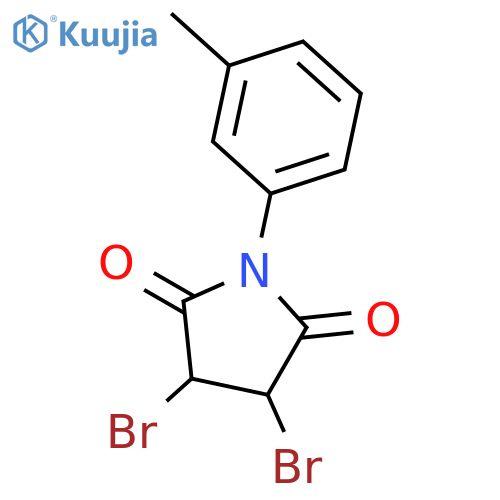 2,5-PYRROLIDINEDIONE, 3,4-DIBROMO-1-(3-METHYLPHENYL)- structure