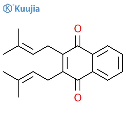 2,3-bis(3-methyl-2-butenyl)-1,4-naphthoquinone structure
