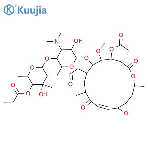 (12S,13S)-9-Deoxy-12,13-epoxy-12,13-dihydro-9-oxoleucomycin V 3-acetate 4''-propanoate structure