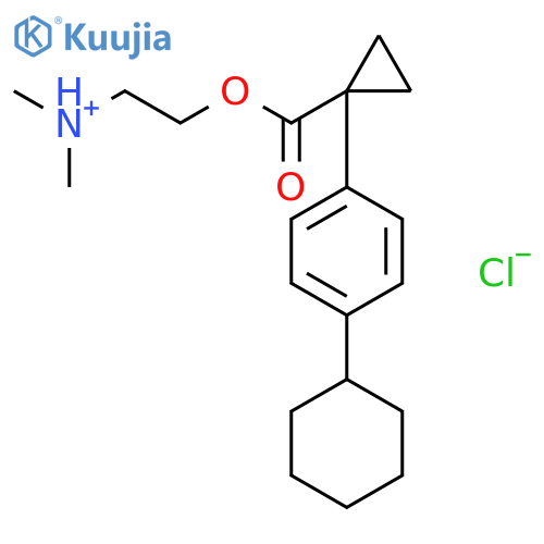 2-({[1-(4-cyclohexylphenyl)cyclopropyl]carbonyl}oxy)-N,N-dimethylethanaminium chloride structure