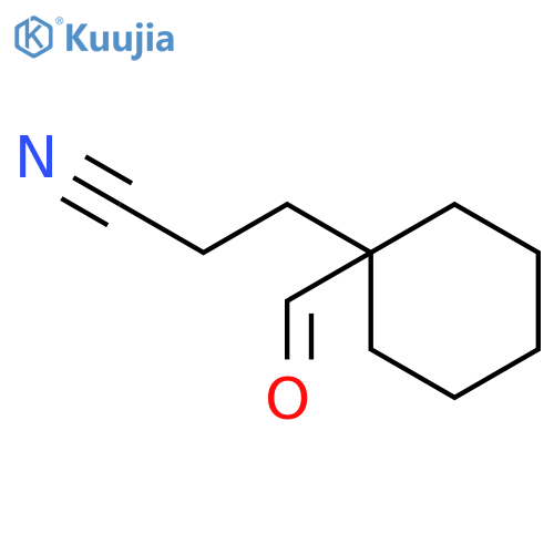 Cyclohexanepropanenitrile, 1-formyl- structure