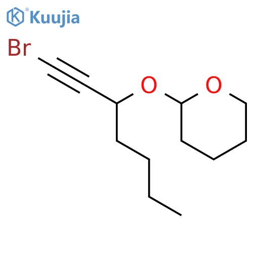 2H-PYRAN, 2-[[1-(BROMOETHYNYL)PENTYL]OXY]TETRAHYDRO- structure