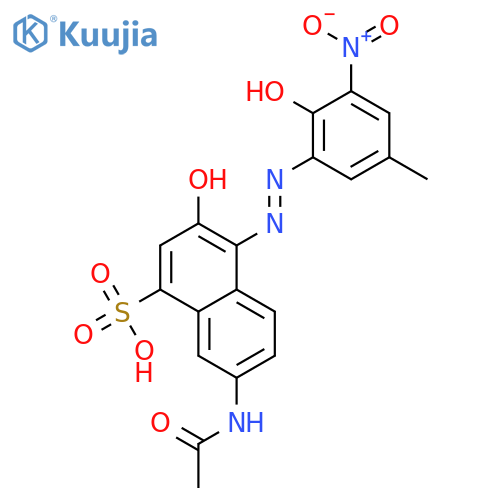 1-Naphthalenesulfonicacid,7-(acetylamino)-3-hydroxy-4-[2-(2-hydroxy-5-methyl-3-nitrophenyl)diazenyl]- structure