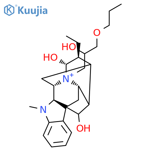 (16xi,17R,21alpha)-4-(2-hydroxy-3-propoxypropyl)ajmalan-4-ium-17,21-diol structure