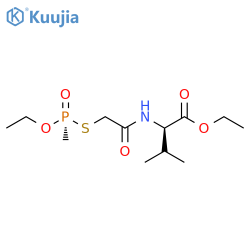 D-Valine, N-[[(ethoxymethylphosphinyl)thio]acetyl]-, ethyl ester, (R)- structure