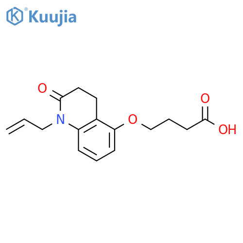 Butanoic acid,4-[[1,2,3,4-tetrahydro-2-oxo-1-(2-propenyl)-5-quinolinyl]oxy]- structure