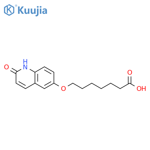 Heptanoic acid, 7-[(1,2-dihydro-2-oxo-6-quinolinyl)oxy]- structure