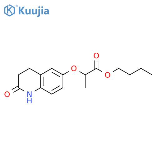 Propanoic acid, 2-[(1,2,3,4-tetrahydro-2-oxo-6-quinolinyl)oxy]-, butylester structure