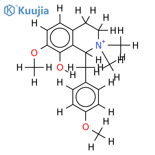(R)-8-Hydroxy-7-methoxy-1-(4-methoxy-benzyl)-2,2-dimethyl-1,2,3,4-tetrahydro-isochinolinium; Chlorid structure
