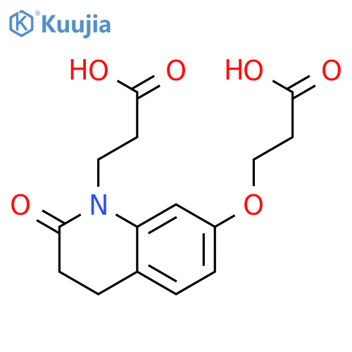 1(2H)-Quinolinepropanoic acid, 7-(2-carboxyethoxy)-3,4-dihydro-2-oxo- structure