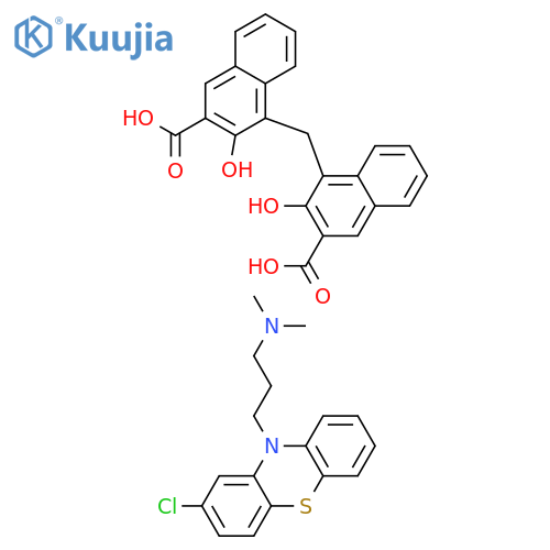 4,4'-methylenebis[3-hydroxy-2-naphthoic] acid, compound with 2-chloro-N,N-dimethyl-10H-phenothiazine-10-propylamine (1:1) structure