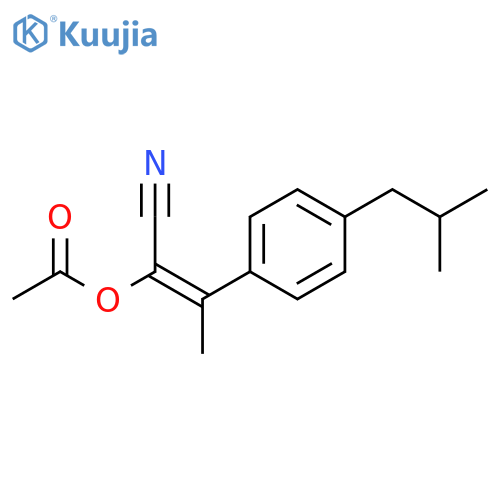 2-Butenenitrile, 2-(acetyloxy)-3-[4-(2-methylpropyl)phenyl]-, (E)- structure