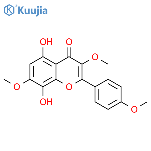 4H-1-Benzopyran-4-one,5,8-dihydroxy-3,7-dimethoxy-2-(4-methoxyphenyl)- structure