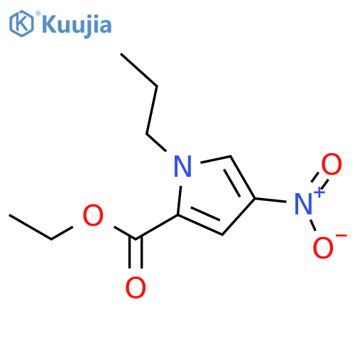 1-propyl-4-nitro-1H-pyrrole-2-carboxylic acid ethyl ester structure