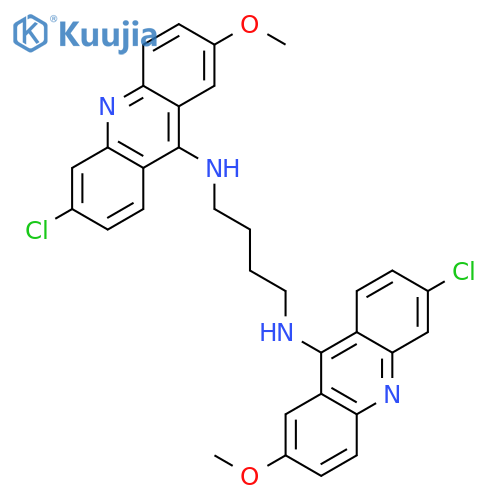 1,4-Butanediamine, N,N'-bis(6-chloro-2-methoxy-9-acridinyl)- structure