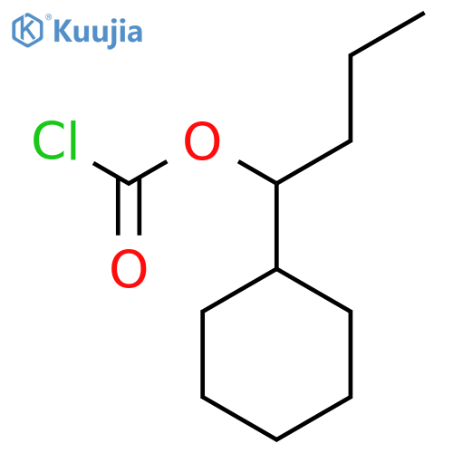 Carbonochloridic acid, 1-cyclohexylbutyl ester structure