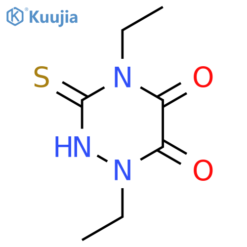 1,2,4-Triazine-5,6-dione, 1,4-diethyltetrahydro-3-thioxo- structure