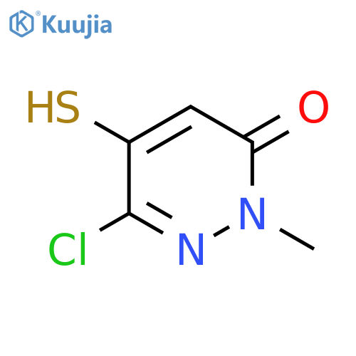 3(2H)-Pyridazinone, 6-chloro-5-mercapto-2-methyl- structure