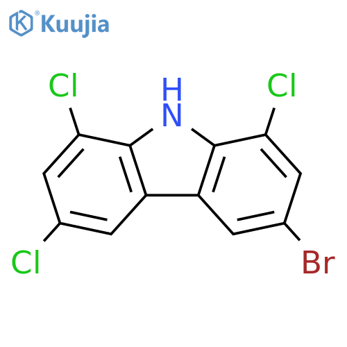 9H-Carbazole, 3-bromo-1,6,8-trichloro- structure