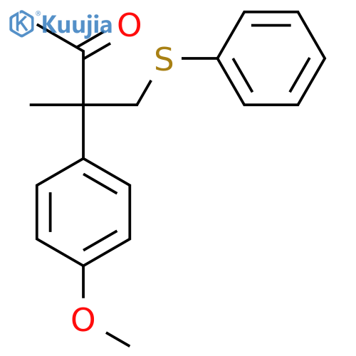 2-BUTANONE, 3-(4-METHOXYPHENYL)-3-METHYL-4-(PHENYLTHIO)- structure