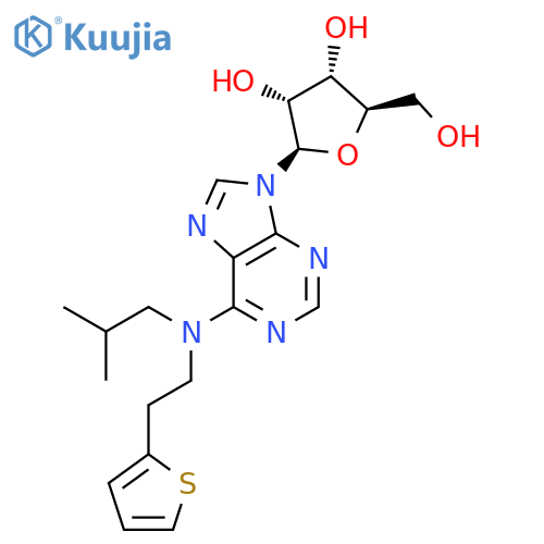 ADENOSINE, N-(2-METHYLPROPYL)-N-[2-(2-THIENYL)ETHYL]- structure