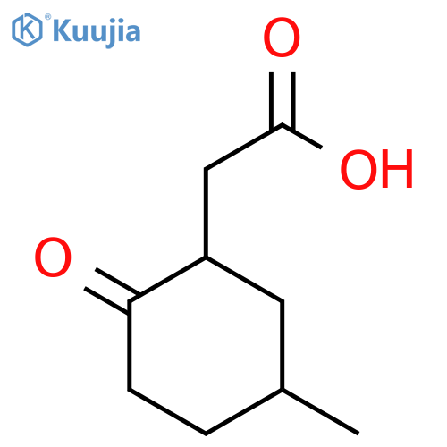 Cyclohexaneacetic acid, 5-methyl-2-oxo- structure