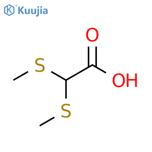 2,2-Bis(methylsulfanyl)acetic acid structure