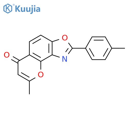 6H-PYRANO[2,3-E]BENZOXAZOL-6-ONE, 8-METHYL-2-(4-METHYLPHENYL)- structure