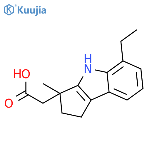 CYCLOPENT[B]INDOLE-3-ACETIC ACID, 5-ETHYL-1,2,3,4-TETRAHYDRO-3-METHYL- structure