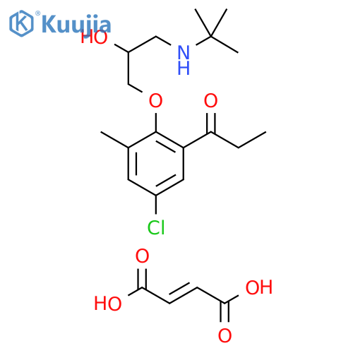 1-Propanone, 1-[5-chloro-2-[3-[(1,1-dimethylethyl)amino]-2-hydroxypropoxy]-3-methylphenyl]-, (2E)-2-butenedioate (salt) (9CI) structure