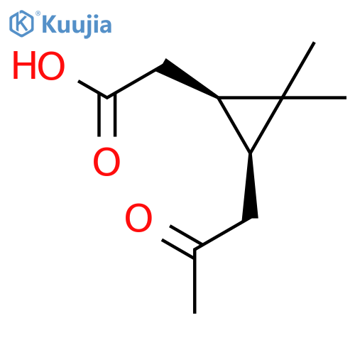 (1R,3S)-2,2-Dimethyl-3-(2-oxopropyl)-cyclopropaneacetic acid structure