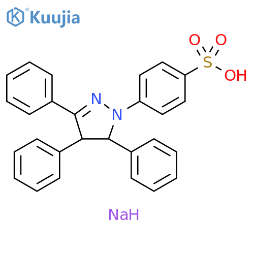 Benzenesulfonic acid, 4-(4,5-dihydro-3,4,5-triphenyl-1H-pyrazol-1-yl)-, sodium salt (1:1) structure
