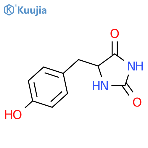 5-(4-hydroxyphenyl)methylimidazolidine-2,4-dione structure