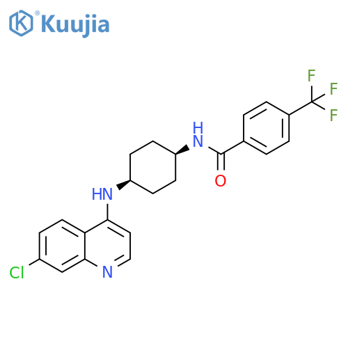 Benzamide,N-[cis-4-[(7-chloro-4-quinolinyl)amino]cyclohexyl]-4-(trifluoromethyl)- structure