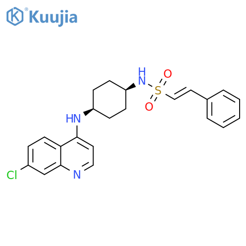 Ethenesulfonamide,N-[cis-4-[(7-chloro-4-quinolinyl)amino]cyclohexyl]-2-phenyl-, (1E)- structure