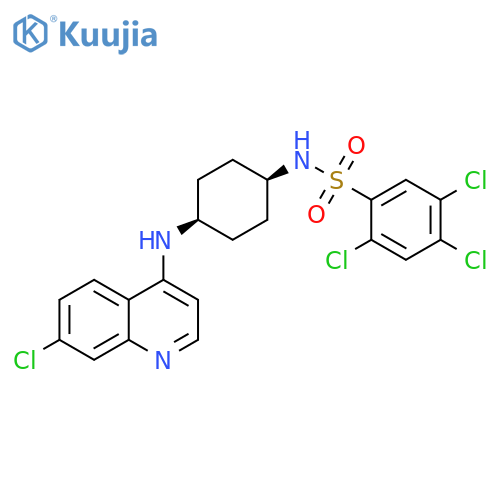 Benzenesulfonamide,2,4,5-trichloro-N-[cis-4-[(7-chloro-4-quinolinyl)amino]cyclohexyl]- structure