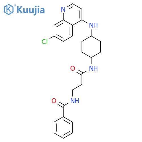 Benzamide,N-[3-[[cis-4-[(7-chloro-4-quinolinyl)amino]cyclohexyl]amino]-3-oxopropyl]- structure