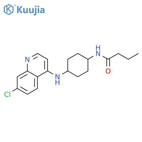 Butanamide, N-[cis-4-[(7-chloro-4-quinolinyl)amino]cyclohexyl]- structure
