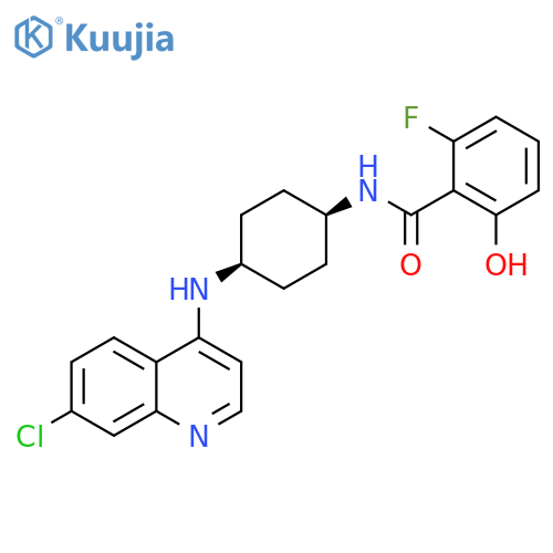 Benzamide,N-[cis-4-[(7-chloro-4-quinolinyl)amino]cyclohexyl]-2-fluoro-6-hydroxy- structure