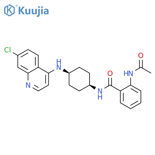 Benzamide,2-(acetylamino)-N-[cis-4-[(7-chloro-4-quinolinyl)amino]cyclohexyl]- structure