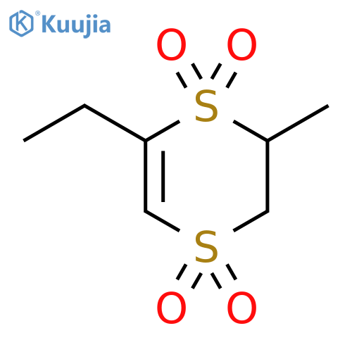 1,4-Dithiin, 6-ethyl-2,3-dihydro-2-methyl-, 1,1,4,4-tetraoxide structure