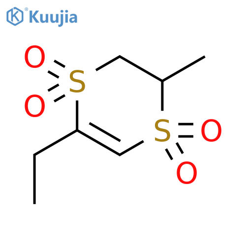 1,4-Dithiin, 5-ethyl-2,3-dihydro-2-methyl-, 1,1,4,4-tetraoxide structure