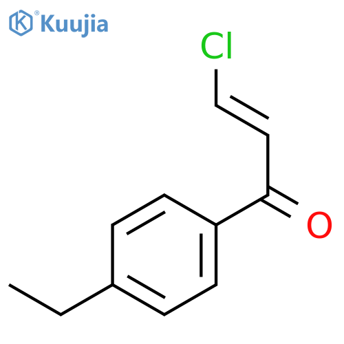 (2E)-3-chloro-1-(4-ethylphenyl)prop-2-en-1-one structure