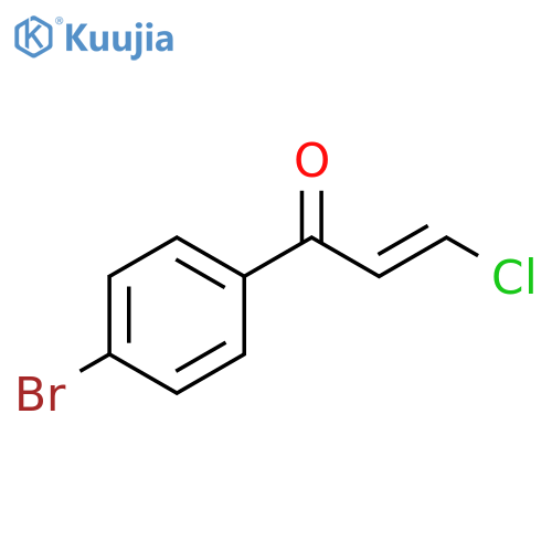 2-Propen-1-one, 1-(4-bromophenyl)-3-chloro-, (2E)- structure